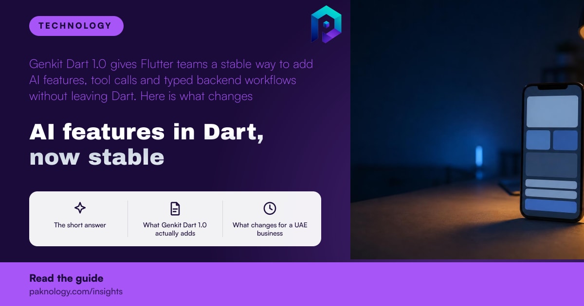 Flutter AI features with Genkit Dart 1.0