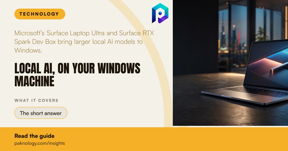 Surface Laptop Ultra UAE: What Local AI Changes