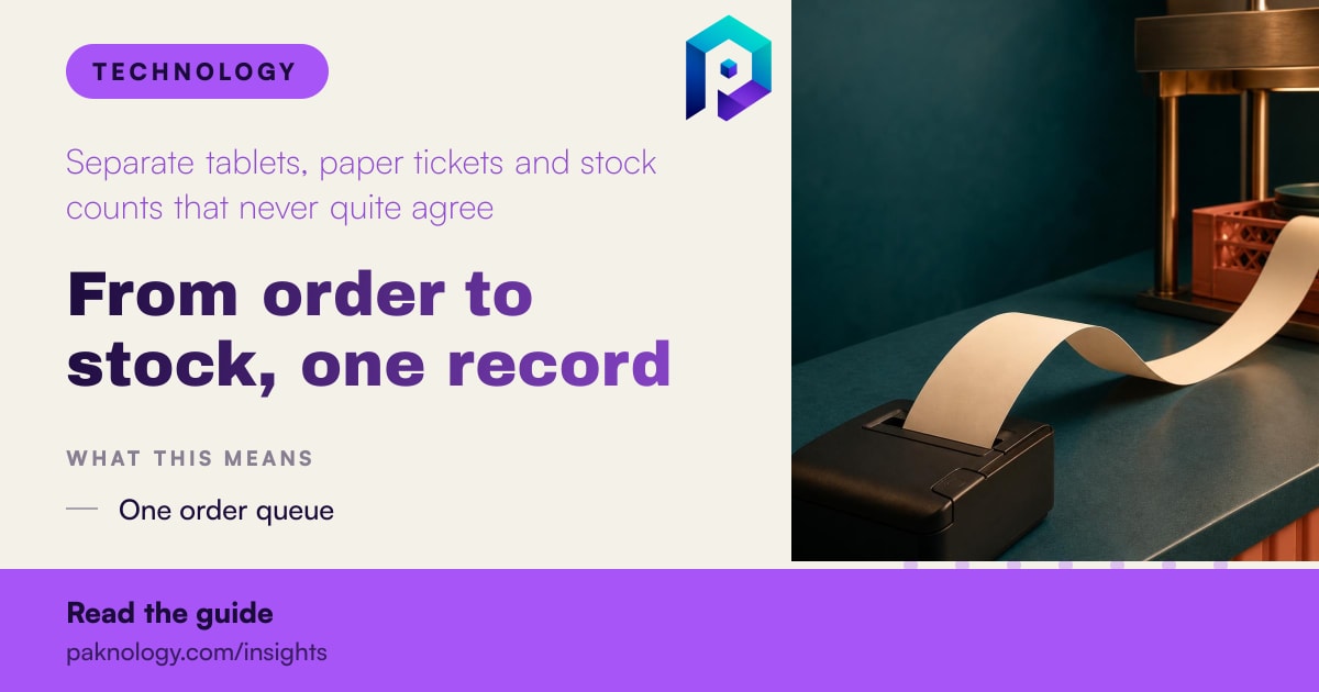 UAE Restaurant POS: From Order to Stock in One Record