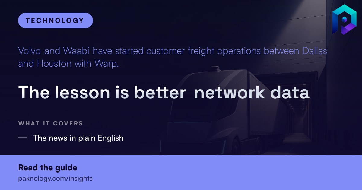 Volvo-Waabi Autonomous Freight: Lessons for UAE Firms