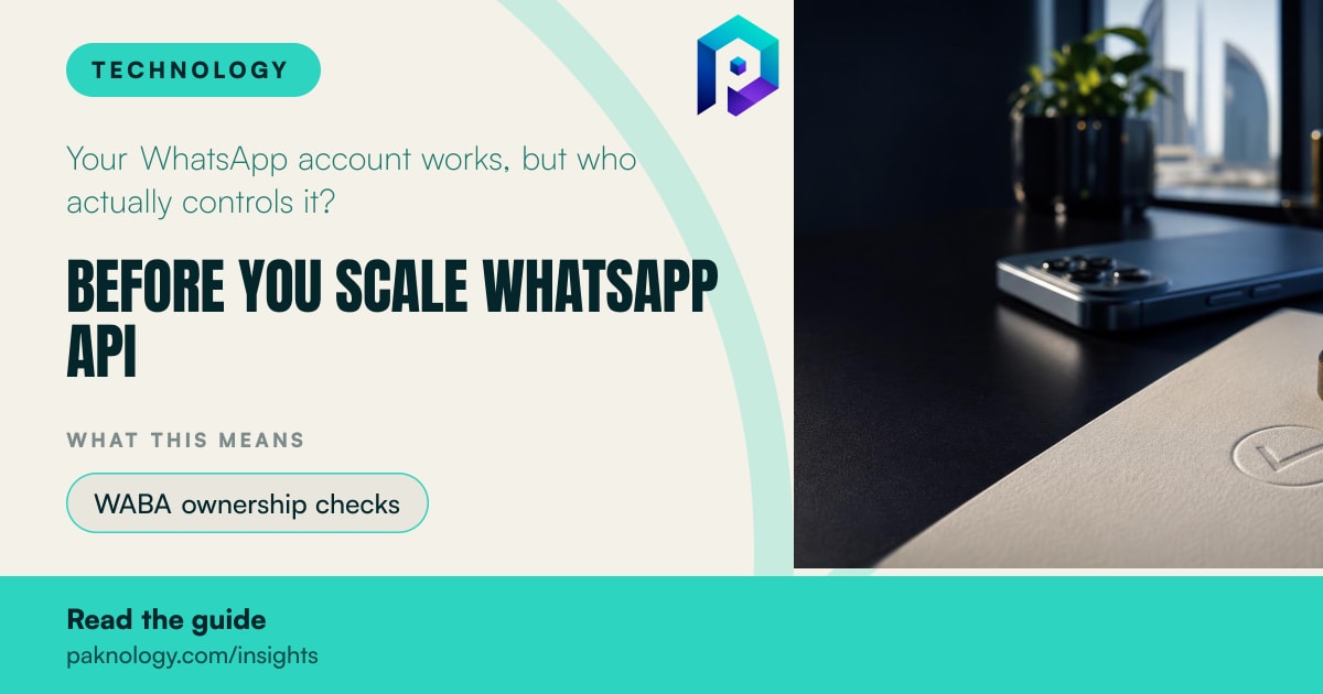UAE WhatsApp Business API terms: ownership and billing checks
